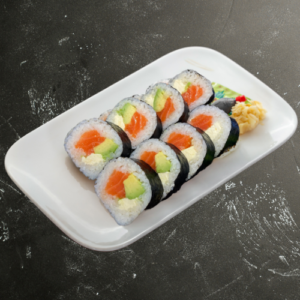 Salmon Avocado Cream Cheese Roll